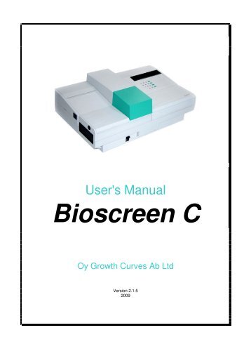 Bioscreen C - Mbio.ncsu.edu
