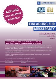 EINLADUNG ZUR MESSEPARTY - Leipziger Buchmesse