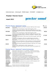 Prijslijst Peecker Sound maart 2013 Peecker Sound - Holland Audio ...