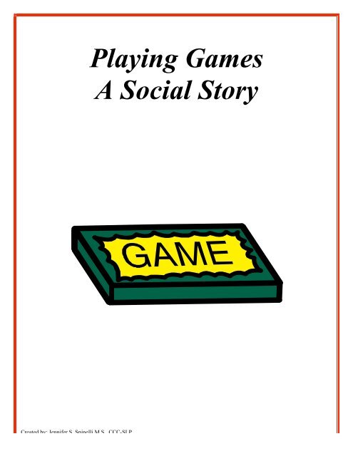 Playing Games Book Format