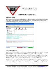 information on Workstation. - DSX Access Systems, Inc.