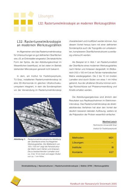 Handbuch der Nanoanalytik Steiermark 2005