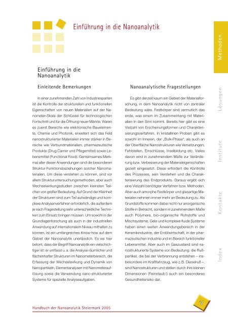 Handbuch der Nanoanalytik Steiermark 2005