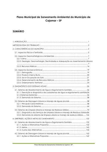 Plano Municipal de Saneamento Ambiental do Município de ...