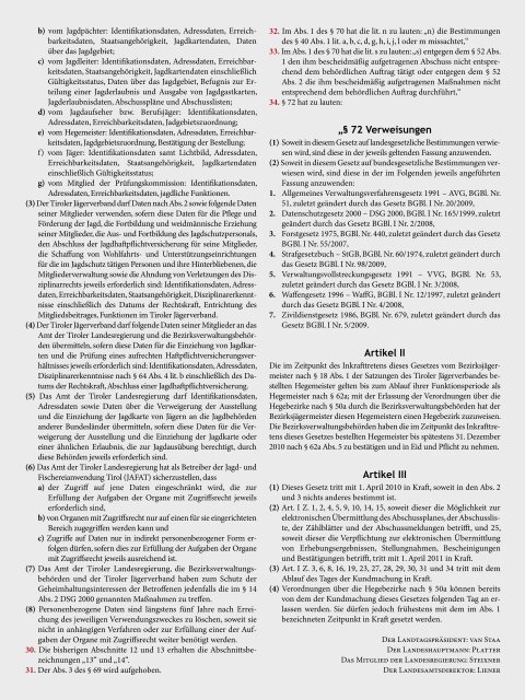 Zeitschrift des Tiroler Jägerverbandes September 2010 • Jahrgang 62