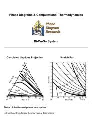 Bi-Cu-Sn Phase Diagram & Computational Thermodynamics - MatDL