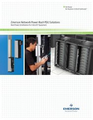 Emerson Network Power Rack PDU Solutions