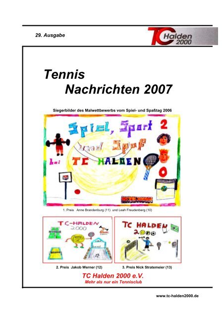 Tennis Nachrichten 2007 - TC Halden 2000