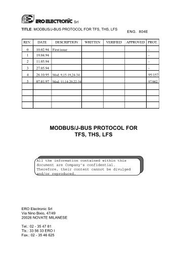 1604 Controller Modbus - Chromalox Precision Heat and Control