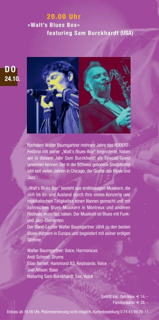 Flyer zum Rudert-Festival - Marianne Martin