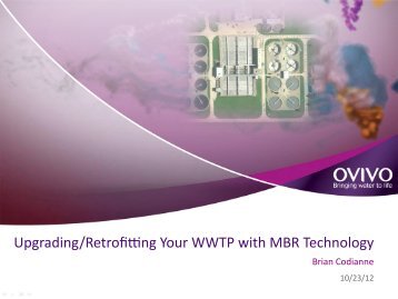 Upgrading/Retrofitting Your WWTP with MBR Technology