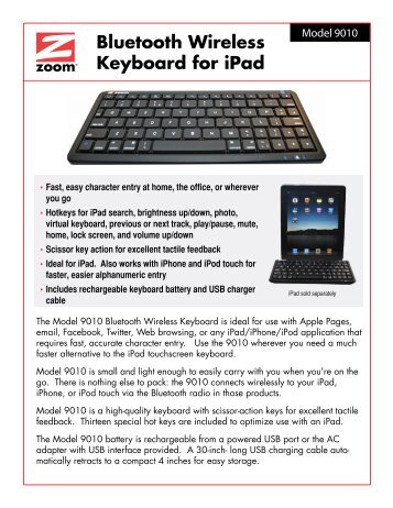 Bluetooth Wireless Keyboard for iPad - CMI Labs