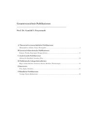Gesamtverzeichnis Publikationen - Gundolf S. Freyermuth