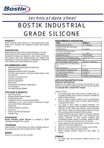 BOSTIK INDUSTRIAL GRADE SILICONE - Supreme Antennas