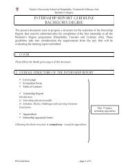 INTERNSHIP REPORT GUIDELINE BaCHELOR'S DEGREE