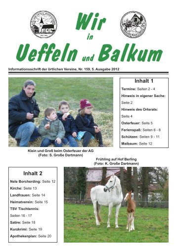 Termine - Herzlich willkommen in Ueffeln-Balkum!