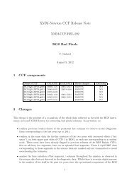 RGS Bad Pixels - XMM-Newton