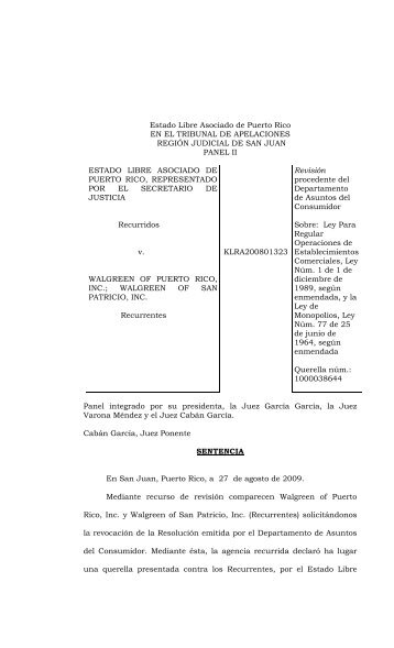 ela vs walgreens, 2009 ta 3236 - DACO