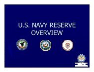U.S. NAVY RESERVE OVERVIEW - Massachusetts Maritime Academy
