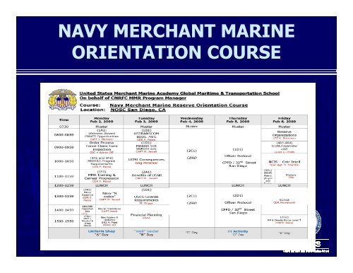 U.S. NAVY RESERVE OVERVIEW - Massachusetts Maritime Academy