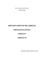 DEPARTAMENTO DE GRIEGO - IES La Aldea