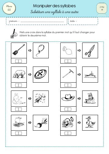 Manipuler les syllabes 5 - classeurdecole