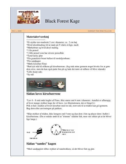 Black Forest Kage - Mini 1 til 12