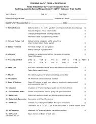 CYCA Radio Inspection Compliance Form - Cruising Yacht Club of ...