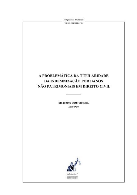 a problemática da titularidade da indemnização por danos não ...