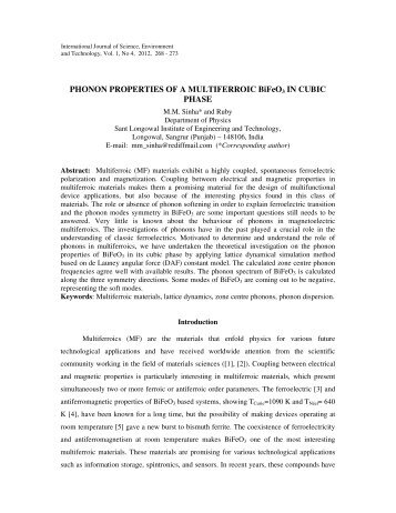 Phonon properties of a Multiferroic BiFeO3 in cubic phase