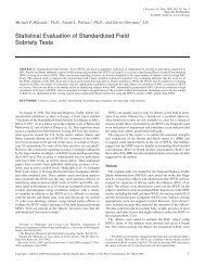 Statistical Evaluation of Standardized Field Sobriety Tests