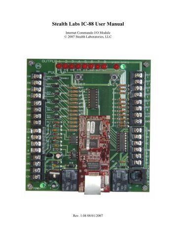 Stealth Labs IC-88 User Manual - Ellis Embedded Engineering