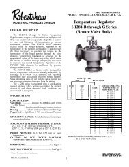 Temperature Regulator I-1284-B through G Series - Robertshaw ...