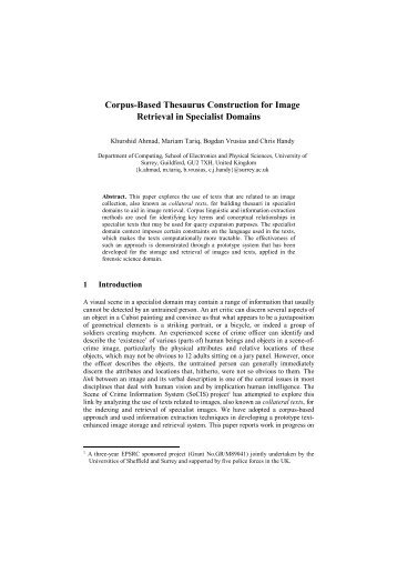 Corpus-Based Thesaurus Construction for Image Retrieval in ...