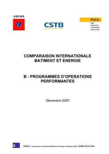 programmes d'operations performantes - Prebat 2