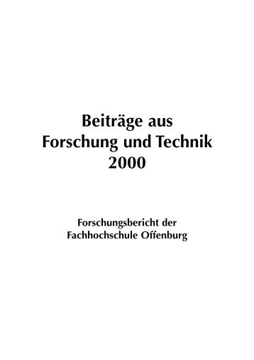 Umbruch Offenburg 2001 - an der Hochschule Offenburg