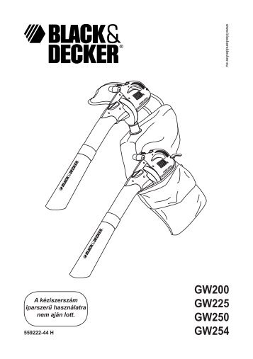 GW200 GW225 GW250 GW254 - Black and Decker