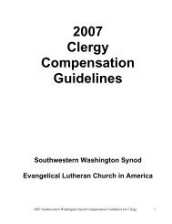 2007 Clergy Compensation Guidelines - Southwestern Washington ...