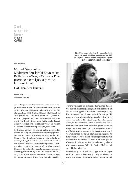 bÃ¼lten 62 (pdf) - Bilim ve Sanat VakfÄ±