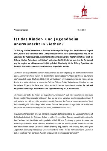 Ist das Kinder- und Jugendheim unerwünscht in Siethen?