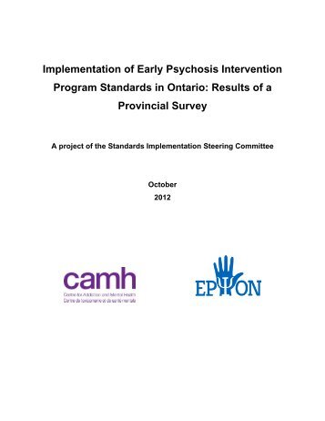 Implementation of Early Psychosis Intervention Program ... - EENet