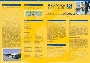 Magazin - KÖNIG GmbH & Co KG