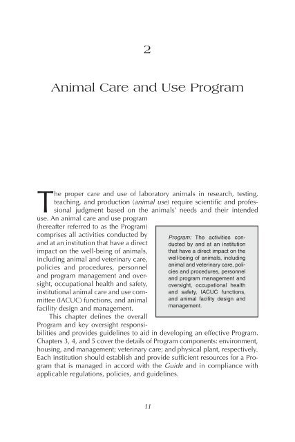 Guide for the Care and Use of Laboratory Animals - Office of ...