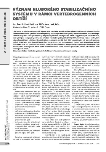OtevÅ™Ã­t - Neurologie pro praxi