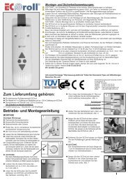 Betriebs- und Montageanleitung Zum Lieferumfang ... - Lott GmbH