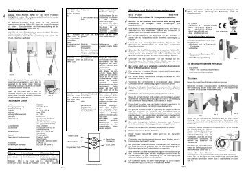 Page 1 Direktanschluss an das Stromnetz Achtung: Diese Arbeiten ...