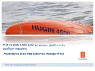 THE HUGIN 1000 AUV as sensor platform for seafloor mapping