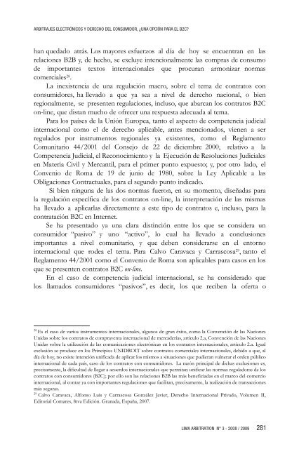 Arbitrajes electrónicos y Derecho del Consumidor ... - lima arbitration