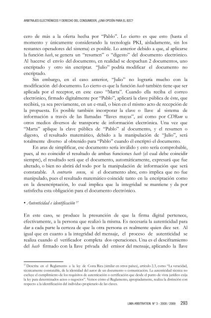 Arbitrajes electrónicos y Derecho del Consumidor ... - lima arbitration