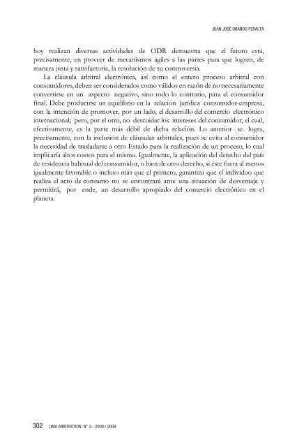 Arbitrajes electrónicos y Derecho del Consumidor ... - lima arbitration